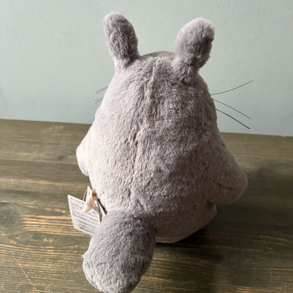 Totoro Grey Plush Grinning Soft Fluffy Small