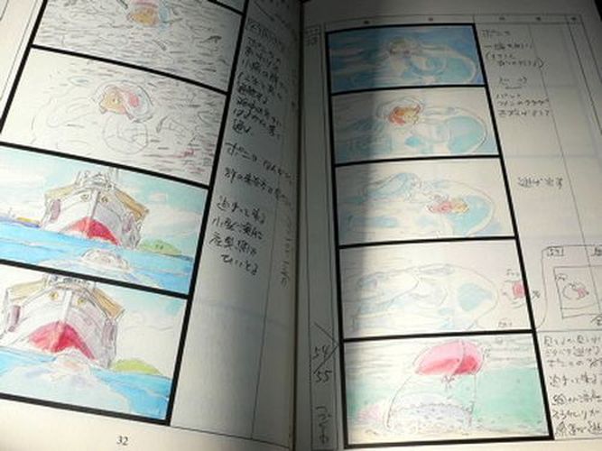 Ponyo On A Cliff Storyboard / Conte Book