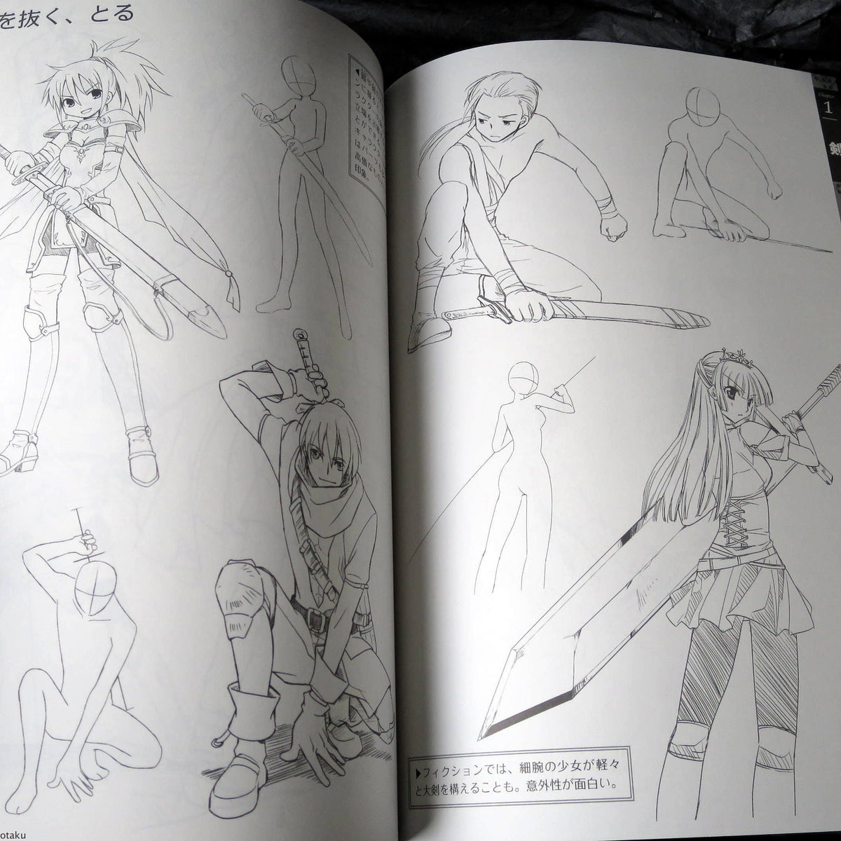 Fight - Fantasy Weapons Illustration Pose Collection