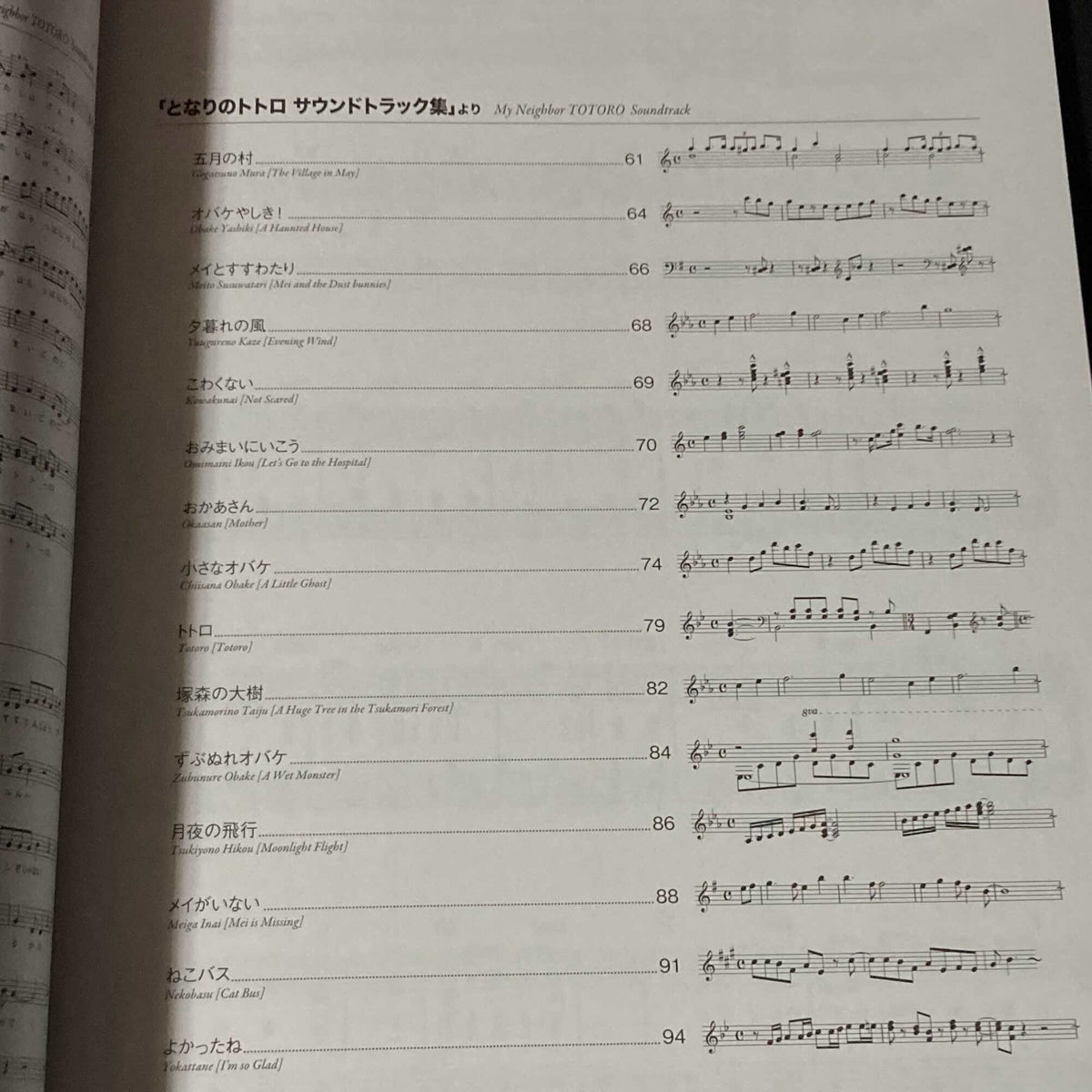 Totoro Piano Solo Music Score Book