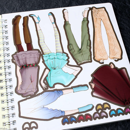 Oshare Note 1 - Kisekae to Nurie / Sticker and Coloring Art Book