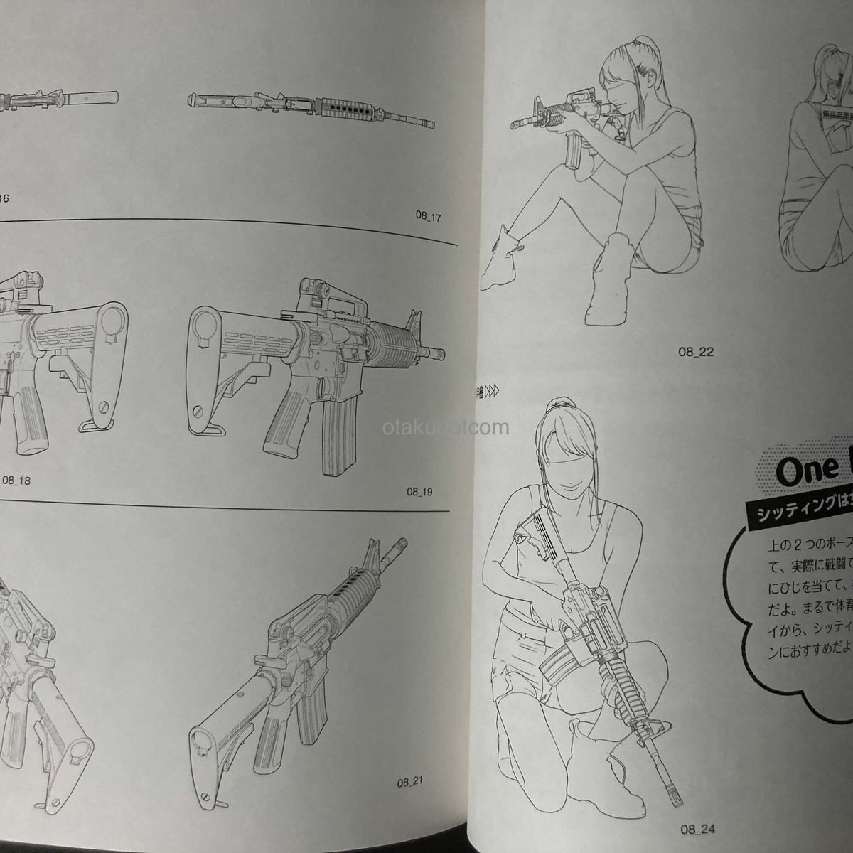 How to Draw Handgun and Rifle Combat Pose Collection for Manga
