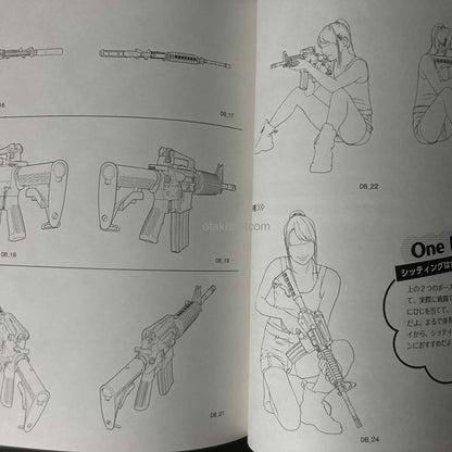 How to Draw Handgun and Rifle Combat Pose Collection for Manga