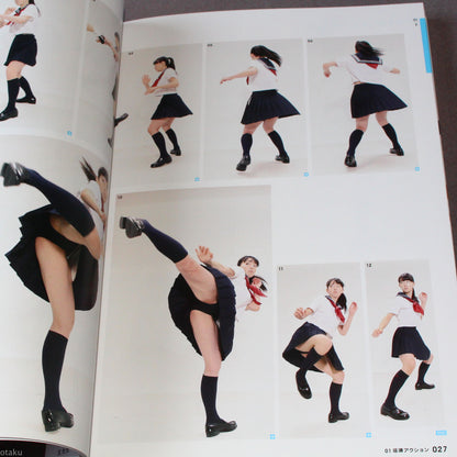 How to Draw - Real Action Pose Collection 01: High School Girls