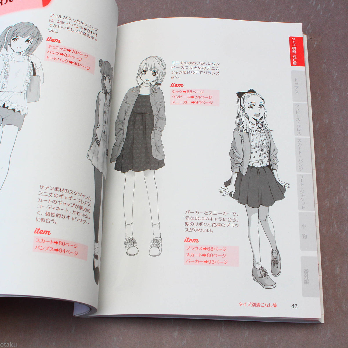 Manga Characters Clothing Illustration Collection - Girls Style
