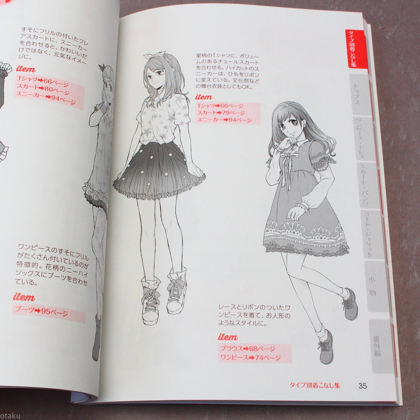 Manga Characters Clothing Illustration Collection - Girls Style