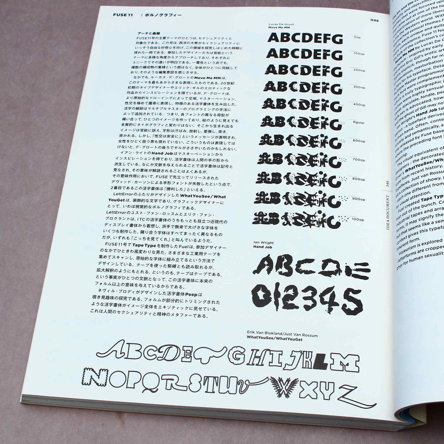 IDEA DOCUMENT: The World of Type Design