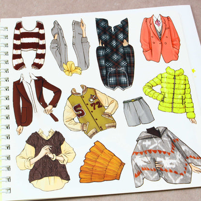 Oshare Note 2 - Kisekae to Nurie / Sticker and Coloring Art Book