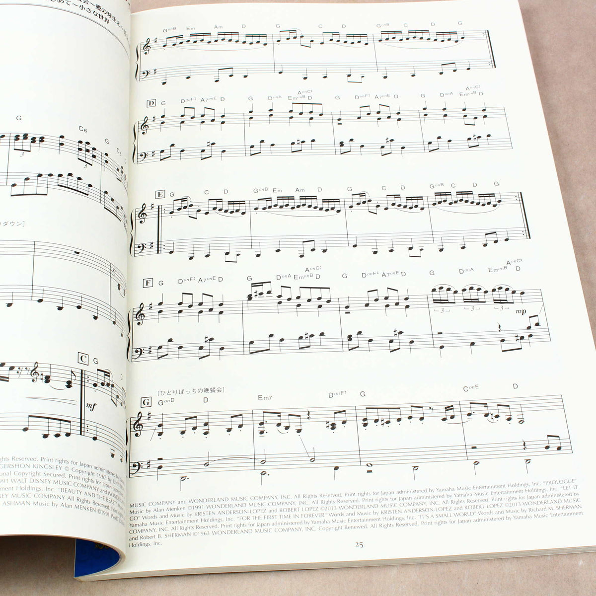 Tokyo Disneyland 35 Years Selection - Piano Solo Music Score